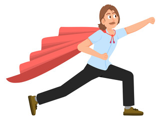 Powerful professional office worker. Corporate superhero character © LadadikArt