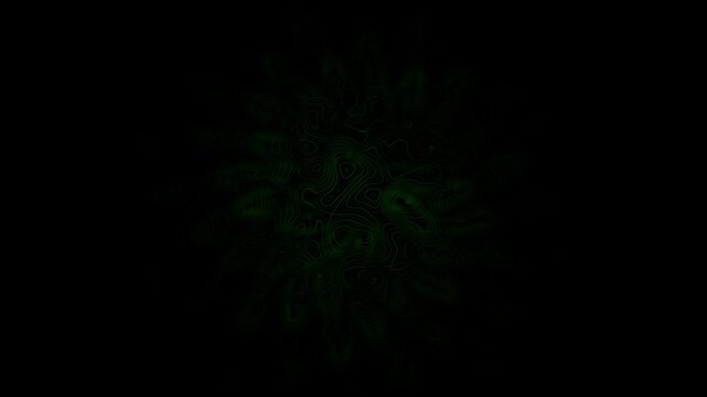 microorganism abstract green glowing macro science