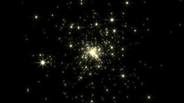 Shimmering Pixie Dust Trail, White Glitter Stars Burst, Magical Doodle Twinkling bstar, Star light burst, Glowing Starlight Particles, Luxury Sparkle Circle, Fairy Wand Motion on black Screen 4K