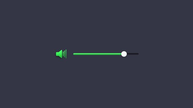 Dynamic 3d Minimalist Volume Slider User Interface Animation
