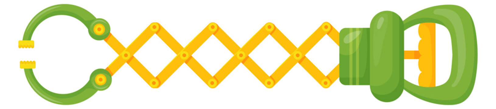 Cartoon claw grabber. Picking stick tool icon