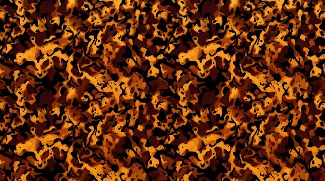 seamless tortoise shell pattern with rich shades of amber brown and black for stylish luxury fashion prints and modern textile design background