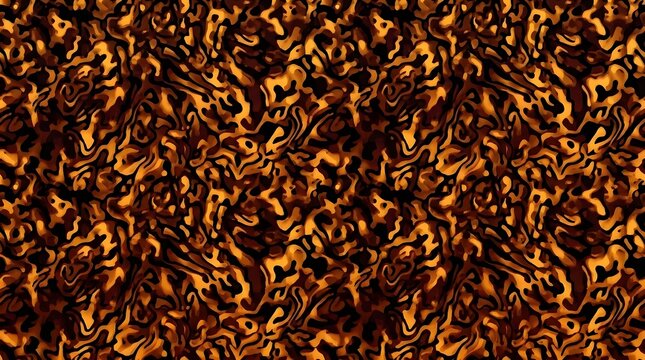 Abstract animal print pattern in shades of brown and orange with smooth flowing organic shapes for fashionable textile design and stylish wallpaper backgrounds
