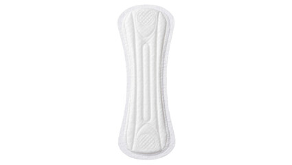 Soft white sanitary pad with embossed pattern, isolated on transparent background © Florin