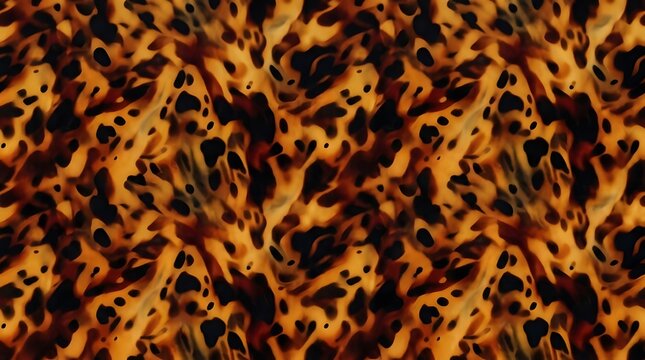 seamless tortoise shell pattern with rich amber and dark brown organic spots texture for fashion design and luxury accessories background
