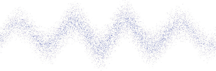 Obraz premium Abstract blue wave formed from tiny dots on a white background