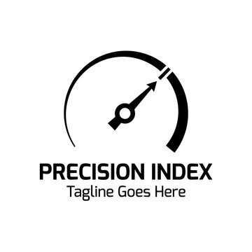 Dial gauge logo with needle and circular scale.