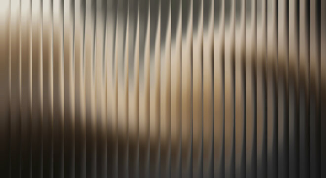 Vertical metallic ribbed texture with soft brown and grey gradients