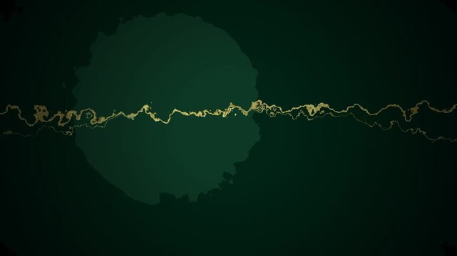 Eco friendly green energy background with abstract leaf lines and floating glowing particles