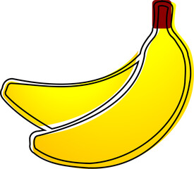 sketch banana illustration © dimas