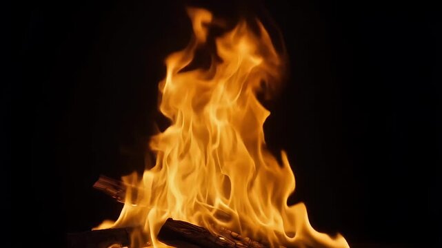 A close-up, three-panel shot showcases the mesmerizing dance of a vibrant orange flame against a stark black background.