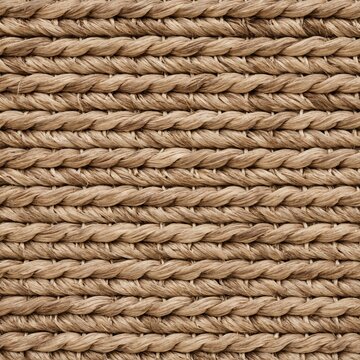 Close-up texture of woven raffia fiber showing horizontal rows of twisted natural brown material.