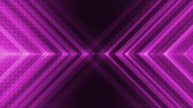 Neon chevron gradient arrows meeting at center background animation