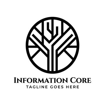 Geometric circuit tree logo for Information Core.