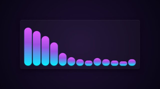 Abstract Audio Visualizer with Neon Gradient Bars