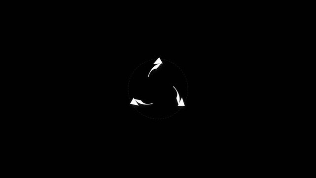 Abstract Green Arrows Rotating Circle Motion Graphic Loop