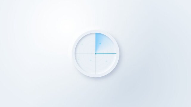 Abstract Clock Timer Animation - Blue Segment Progress