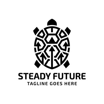 Geometric turtle shell with upward arrow patterns.