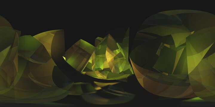 HDRI, environment map , Round panorama, spherical panorama, equidistant projection, panorama 360, Multicube, abstract background, kaleidoscope, 3d rendering