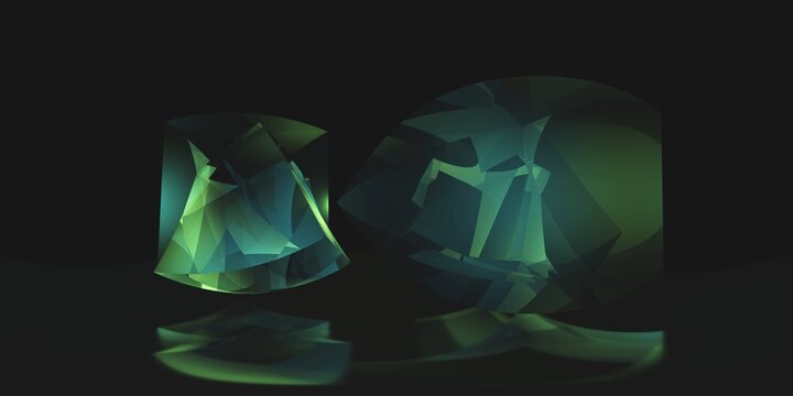 HDRI, environment map , Round panorama, spherical panorama, equidistant projection, panorama 360, Multicube, abstract background, kaleidoscope, 3d rendering