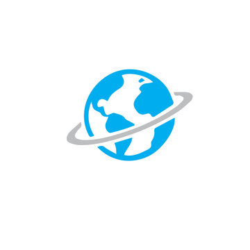 earth globe with arrow