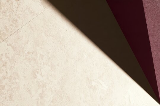 Angles of light and shadow on a surface with different colors in a mixed texture background