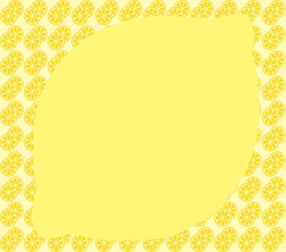 Fresh lemon pattern memo frame illustration 