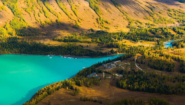 Golden autumn landscapes of Kanas and Hemu Village, Xinjiang, China
