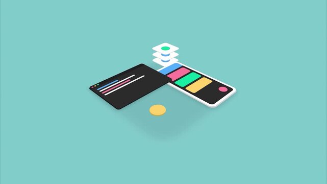 Digital wallet mobile payment credit card transaction isometric 3d illustration online banking fintech e-commerce financial app interface icon graphics