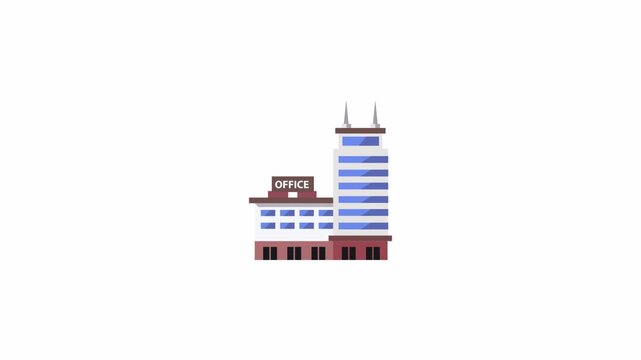 Modern corporate office building with blue glass design suitable for business presentations, architecture magazines, corporate websites, real estate brochures.
