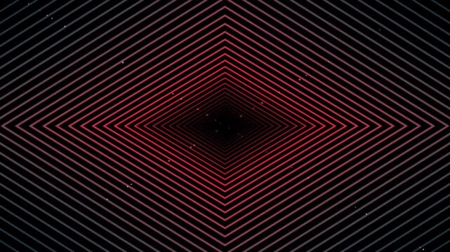 Geometric abstract design with glowing red converging lines pattern