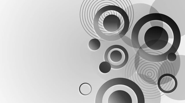 Abstract background with layered concentric circles and rings animation