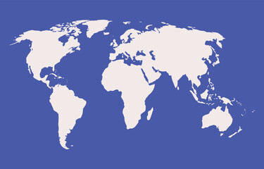 Fototapeta premium white and blue world map