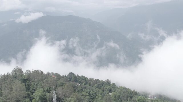fog in the mountains, Namchi, Sikkim, India