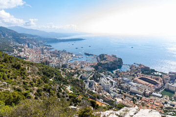 Obraz premium Panoramic View of Monaco. French Riviera, France