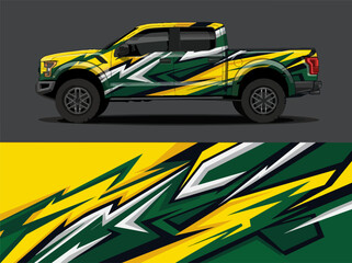 Fototapeta premium camouflage truck side profile illustration