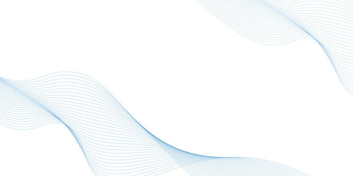 Abstract blue wave background, minimalist flowing line art vector, elegant curved motion design for business presentations