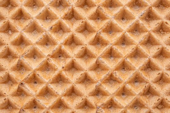 Crispy Waffle Surface Texture Background