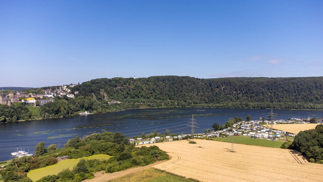 View of Lake Harkort on the Ruhr River in North Rhine-Westphalia, Germany.