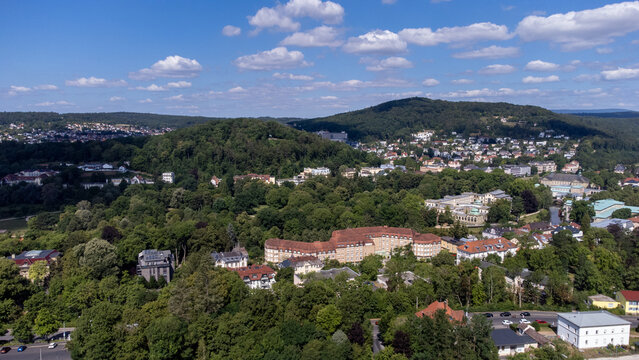 Aerial View of Bad Kissingen in Bavaria, Germany