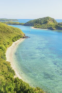 View of Drawaqa Island, Yasawa island group, Fiji, South Pacific islands, Pacific