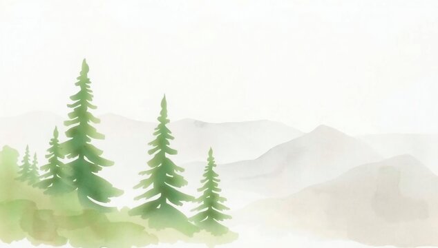 Serene mountain forest
