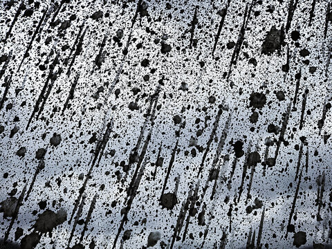 Black Paint Splatter and Drip Grunge Background