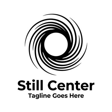 Still Center logo depicting a dynamic spiral vortex swirling towards a central opening.