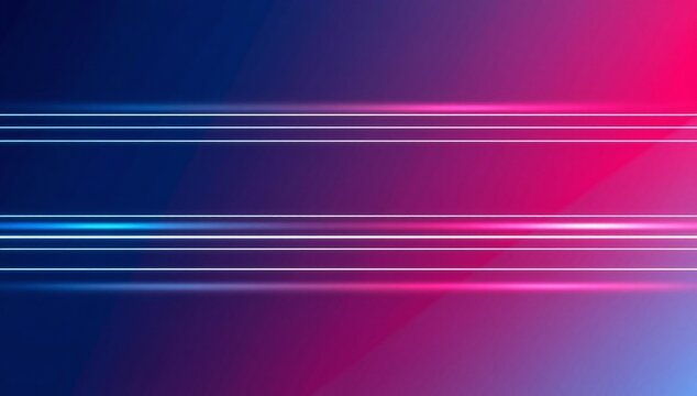 Abstract background with horizontal glowing lines in blue and pink neon colors
