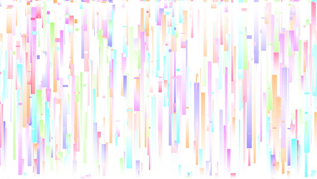 Pixel sorting streak glitch overlay isolated on transparent background for abstract digital art and video editing