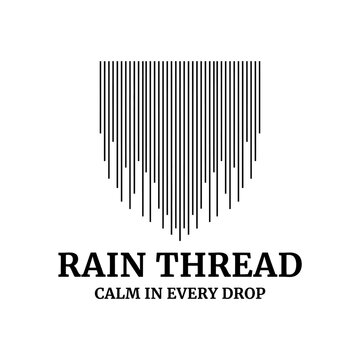 Vertical parallel lines forming a stylized rain shield.