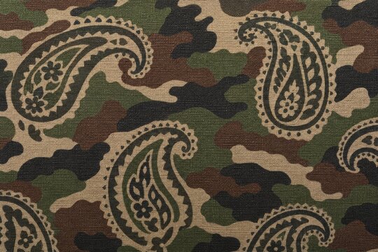 Paisley pattern creating a camouflage style background texture
