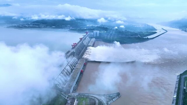 Three Gorges Dam Aerial 4K 