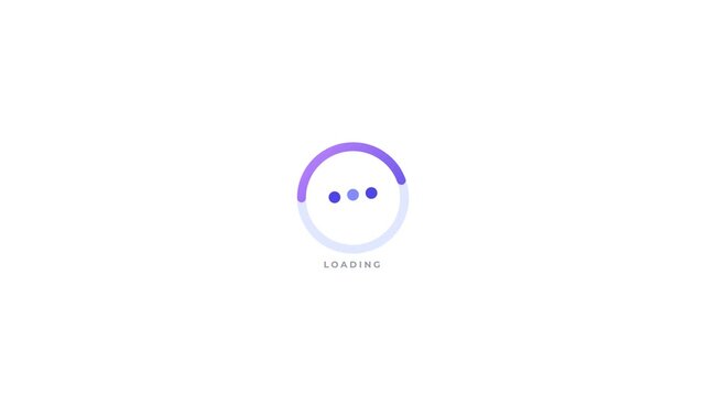Modern minimalist purple gradient loading spinner icon